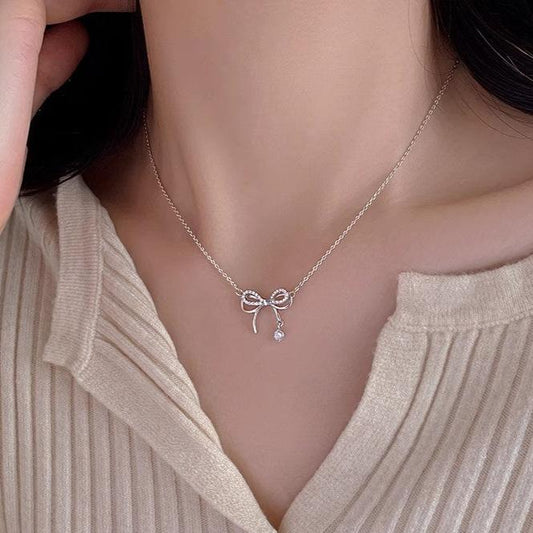 Abigail Ribbon Pendant Necklace