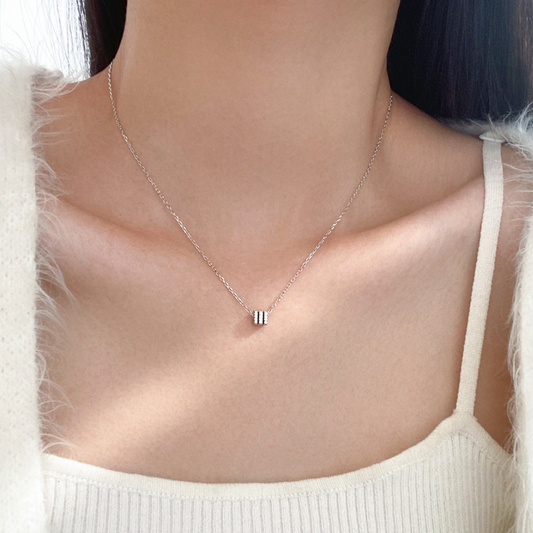 Clara Embellished Cube Pendant Necklace