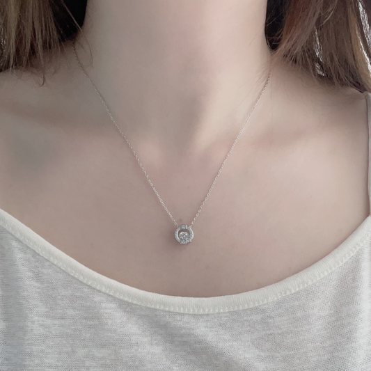 Danielle Diamante Barrel Pendant Necklace